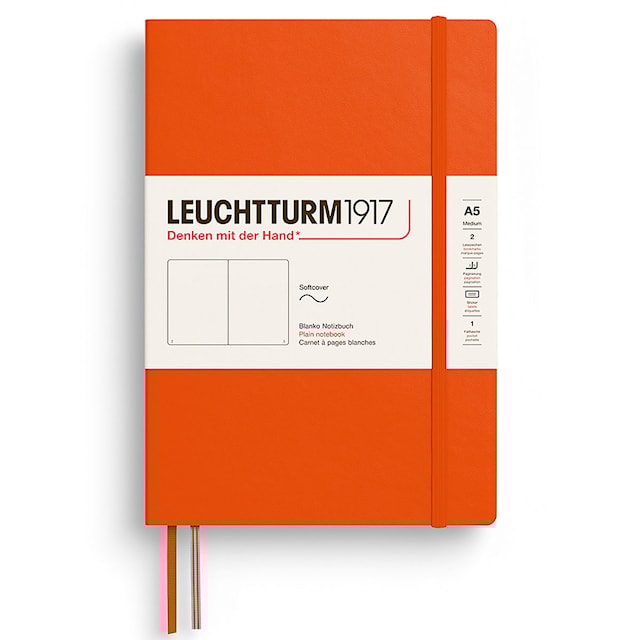 Muistikirja A5 Pehmeä Tyhjä Kurpitsa Leuchtturm1917