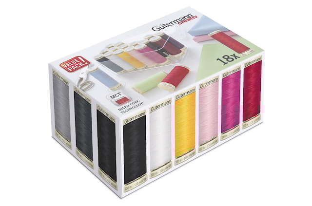 Produktbilde 1 for Trådsett Oppbevaringsboks 100 M 18 ruller Gütermann