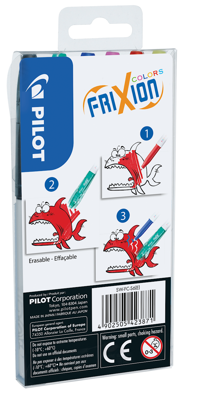 Tuotekuva 2 - Frixion Color Kuitukynä 6 kpl Pilot