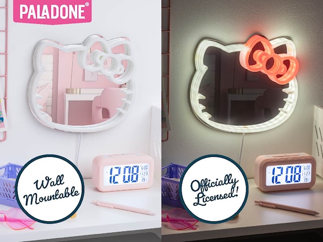 Produktbild 5 för Hello Kitty Väggmonterad LED Neon Spegel Paladone