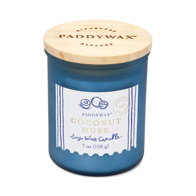 Doftljus Coastal Havsblått Glas - Coconut Husk Paddywax