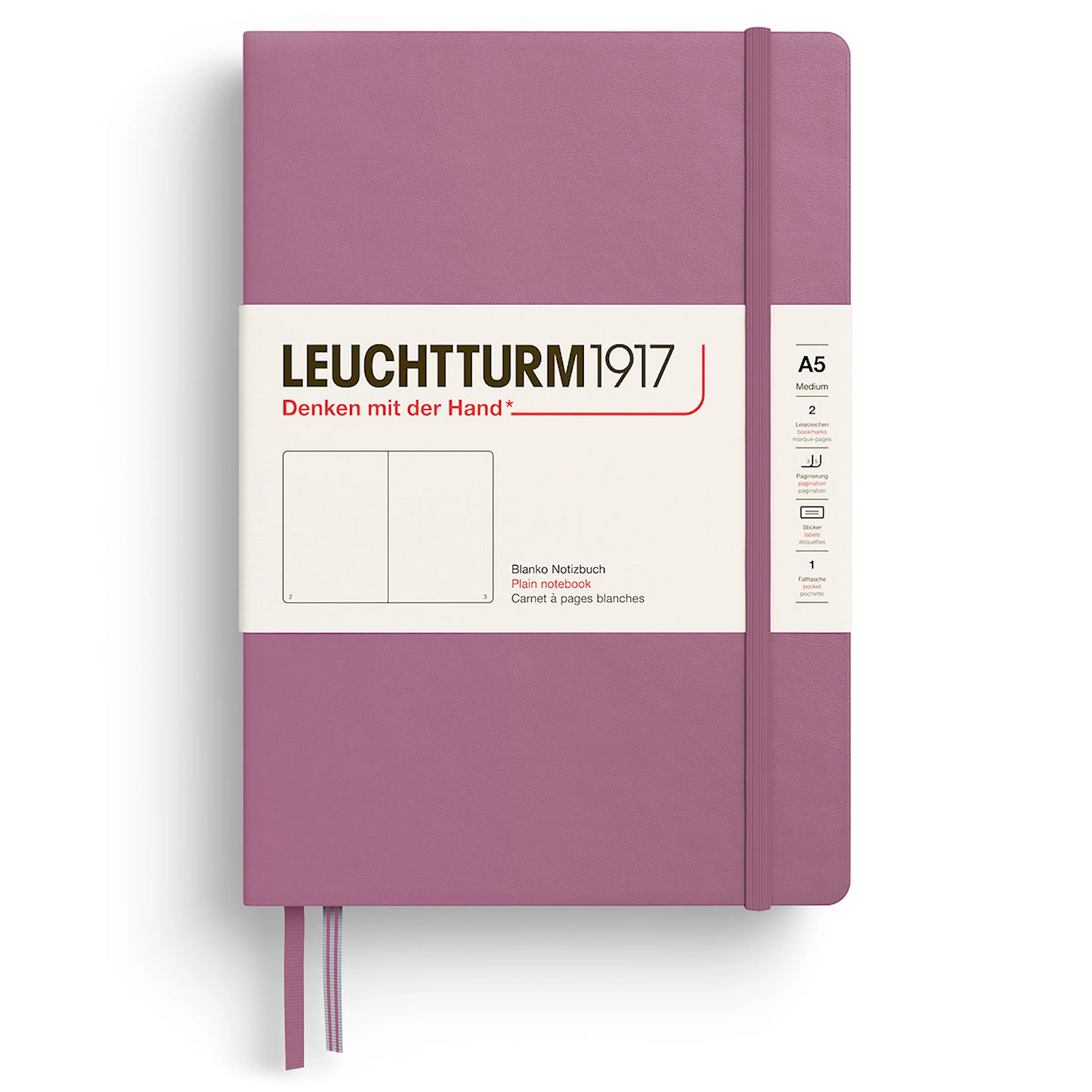 Tuotekuva ille Muistikirja A5 Soft Viivoittamaton Dusty Rose Leuchtturm1917