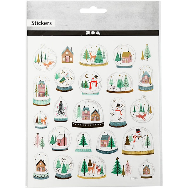 Produktbild 2 för Klistermärken Snöglober 15x16,5 cm 1 ark