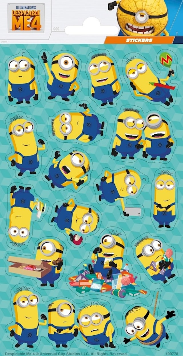 Klistermärken Dumma Mej Glitter 1 ark