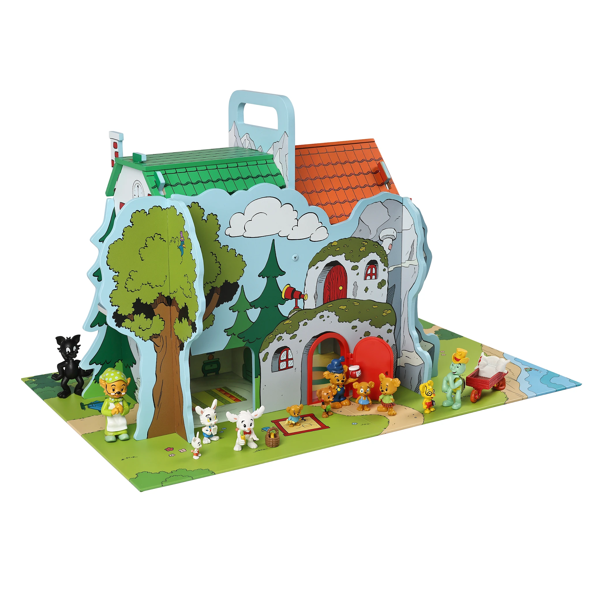 Produktbild för Bamse Lekvärld Bamsebyn med Lekplatta Micki