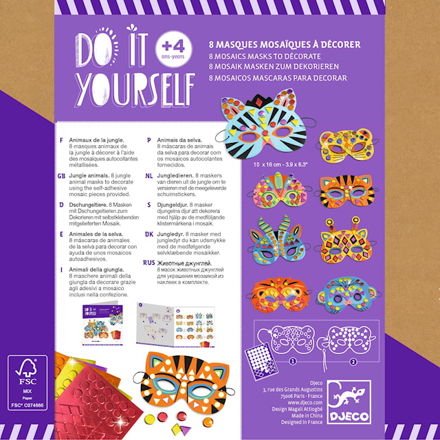 Produktbilde 4 for Jungelmasker, Do It Yourself, Djeco