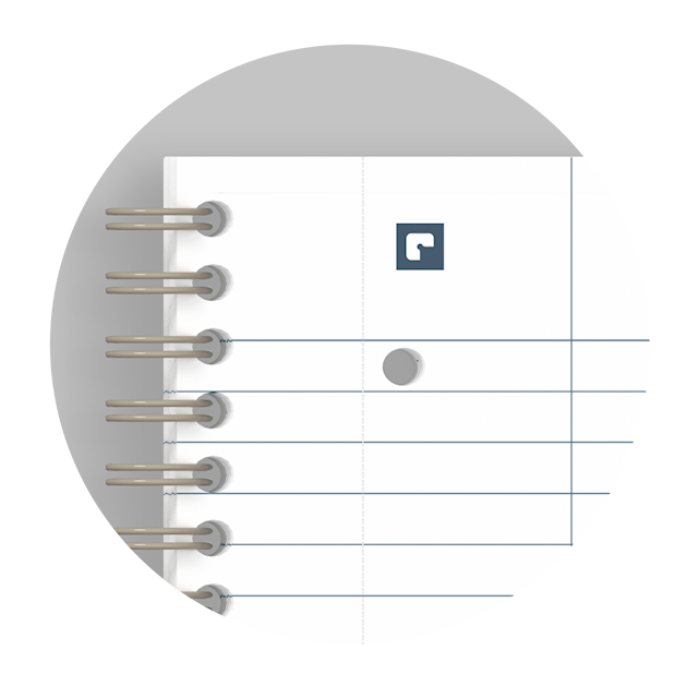 Produktbilde 2 for Collegehefte Origins A4 + Linjert Lys Grå Oxford