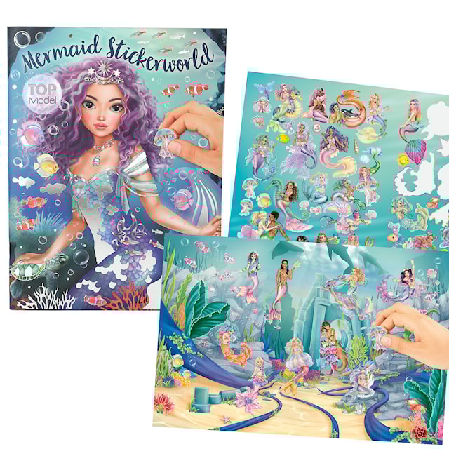 Produktbild 3 för Stickersbok Metallic Sjöjungfru TOPModel
