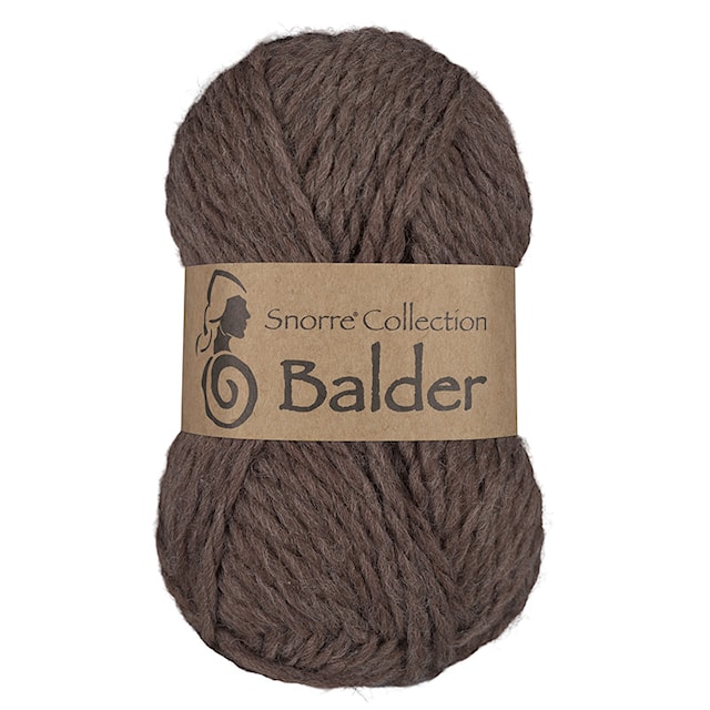Balder Enfärgade Ull 50g Brun 808, Viking Snorre
