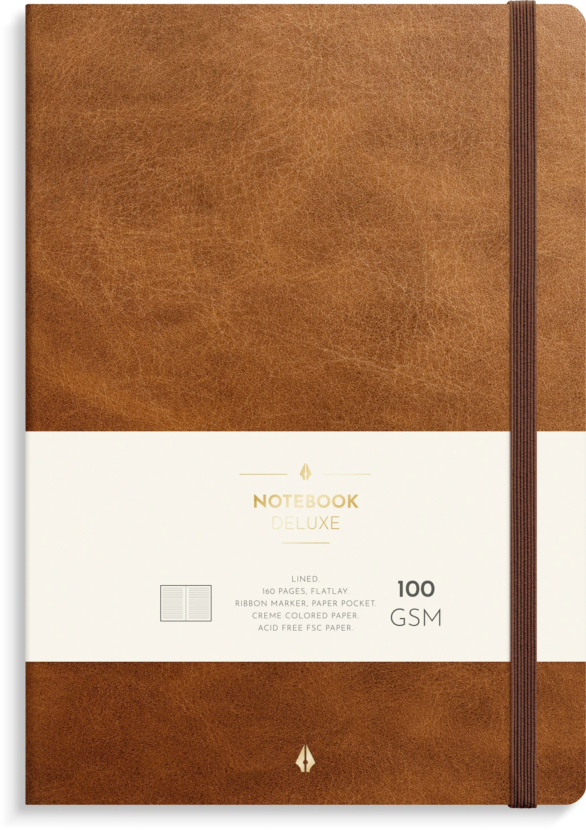 Produktbilde for Notatbok B5 Brown Deluxe Linjert Burde