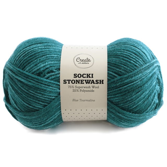 Produktbilde 1 for Socki Stonewash 100 g Blue Tourmaline B125 Adlibris