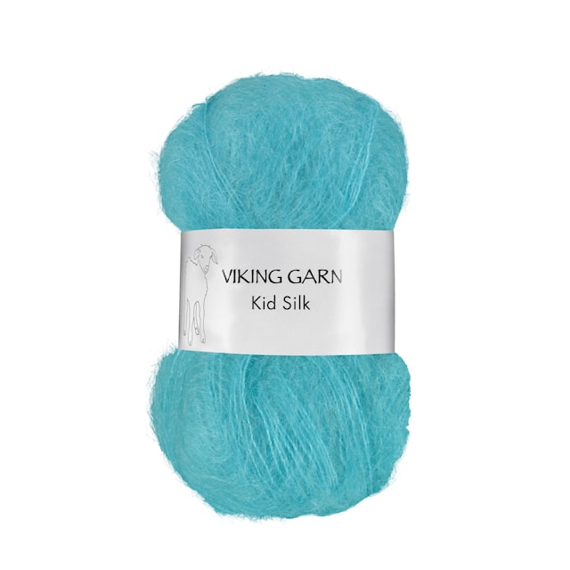 Kid/Silk Garn 25 g Ljusturkos 330 Viking Garn