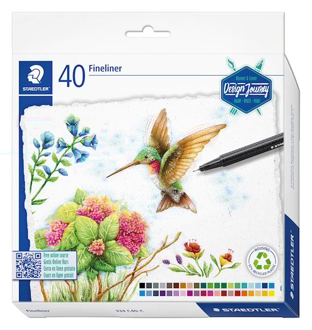 Produktbild 4 för Triplus Fineliner 0,3mm 40-pack Staedtler