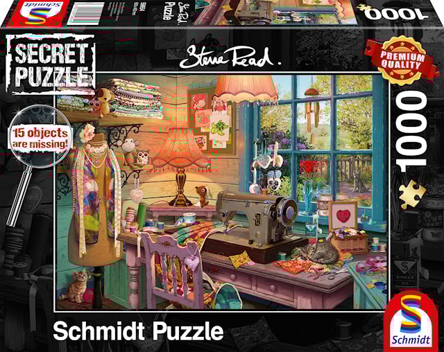 Produktbilde 1 for In the sewing room Secret Puslespill 1000 brikker Schmidt