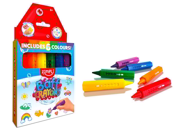 Produktbild 2 för Badkritor 6-pack Zimpli Kids