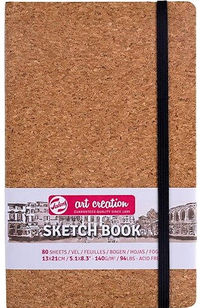 Produktbilde 1 for Skissebok Kork 13x21 cm 140g 80 kremhvite sider Talens Art Creation