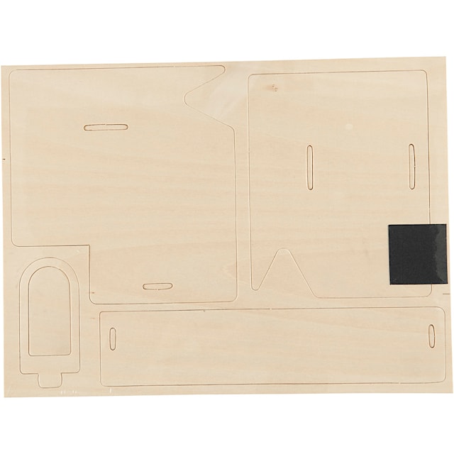 Produktbilde 5 for 3D Konstruksjonsfigur, Hus med kjørerampe, str. 22,5x17,5x20,5, 1 stk.