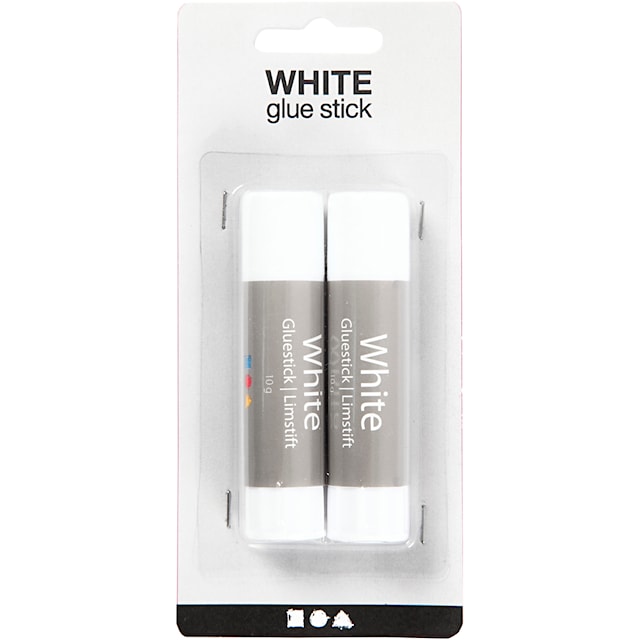 Produktbilde 2 for White limstift, rund, 10 g, 2 stk./ 1 pk.