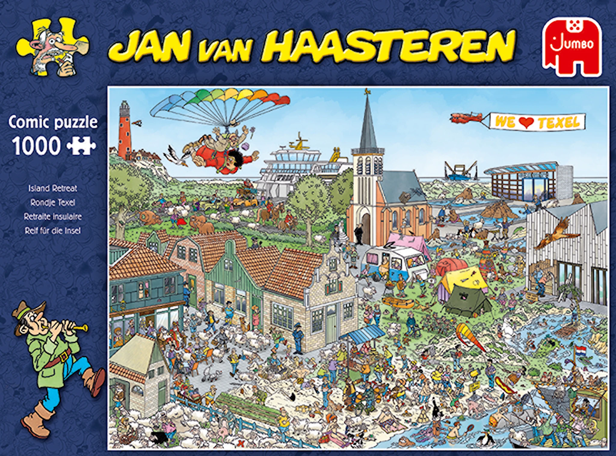 Produktbilde for Jan Van Haasteren The Island Retreat Puslespill 1000 brikker, Jumbo