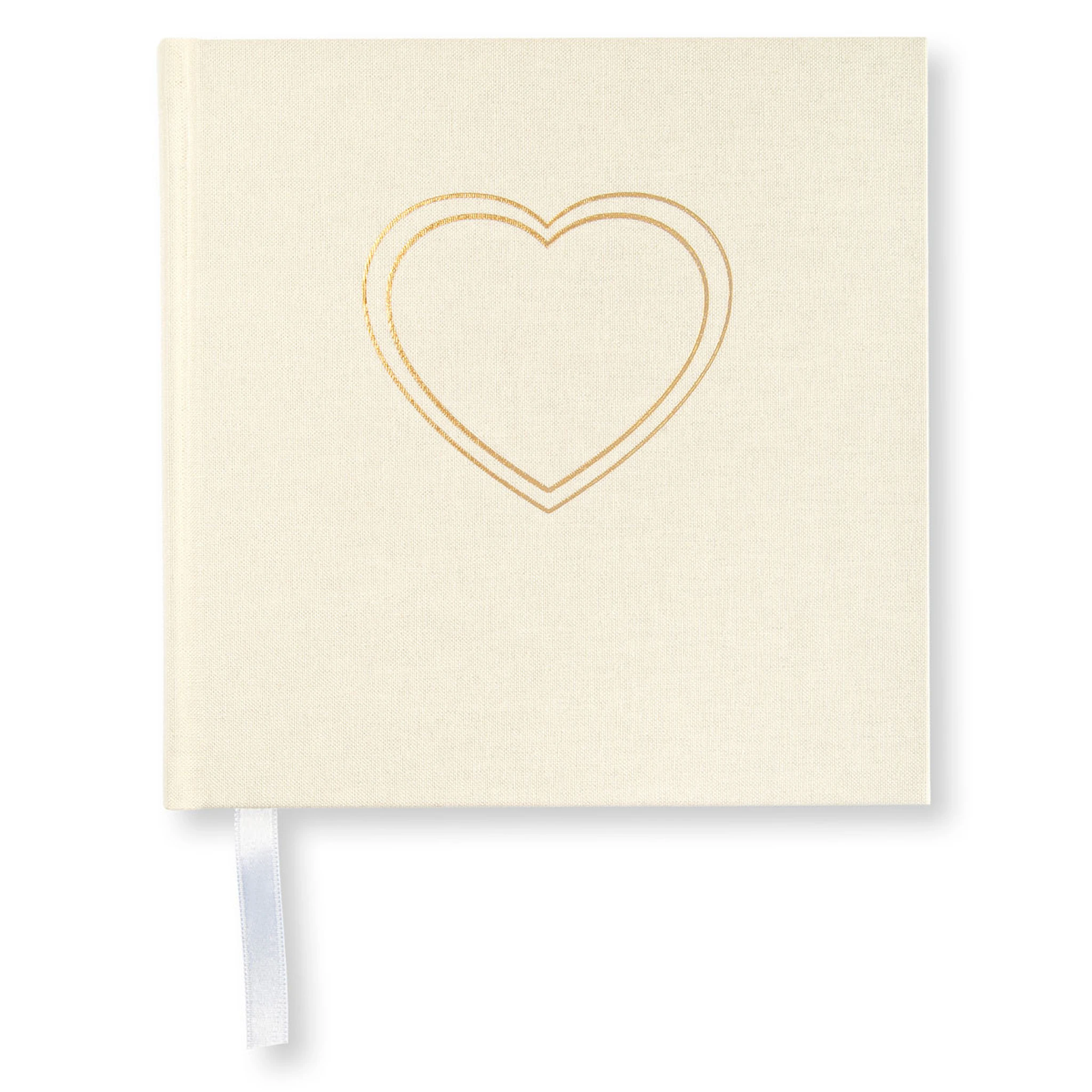 Tuotekuva ille Valokuva-albumi Heart 185 x 185 Viivoittamaton Off White Paperstyle