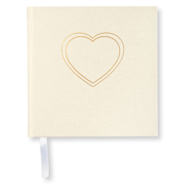 Tuotekuva 1 - Valokuva-albumi Heart 185 x 185 Viivoittamaton Off White Paperstyle