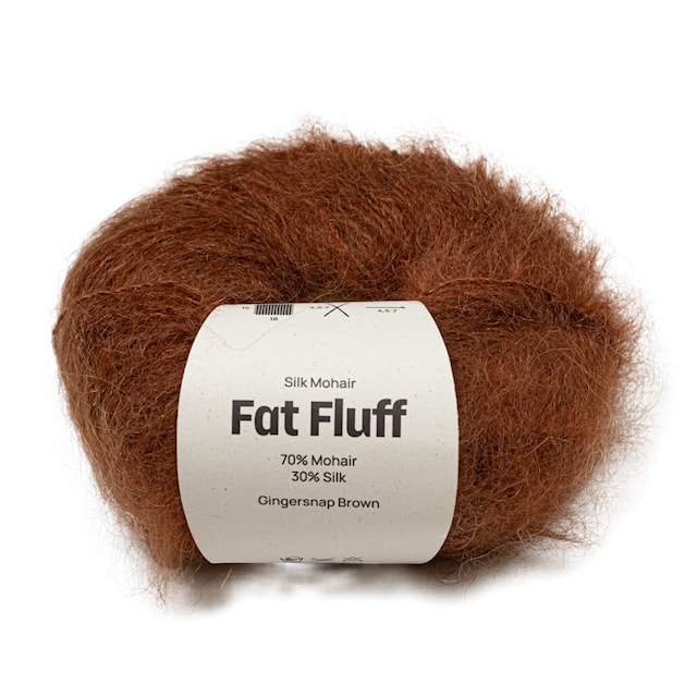 Silk Mohair Fat Fluff 25 gr Gingersnap brown A784 Adlibris