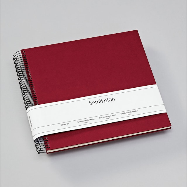 Produktbild 2 för Fotoalbum Medium Cream Burgundy Semikolon