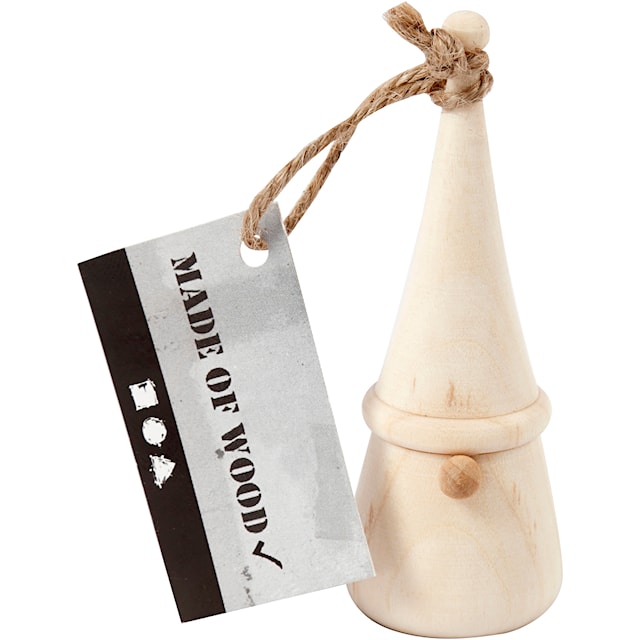 Produktbild 2 för Skandinavisk tomtenisse, H: 8 cm, Dia. 3 cm, 1 st.