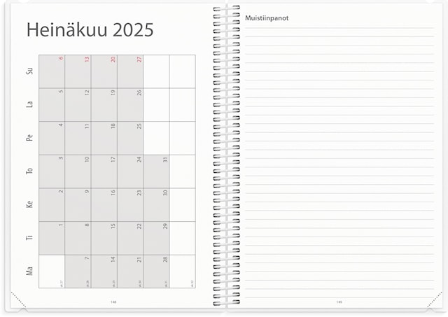 Tuotekuva 7 - Kalenteri 25/26 Opettajan tuntimuistio Burde