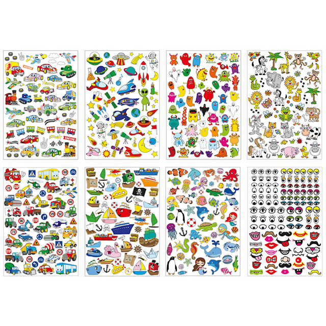 Produktbilde 2 for Stickers Mega Set Kjøretøy 500 stk, Playbox