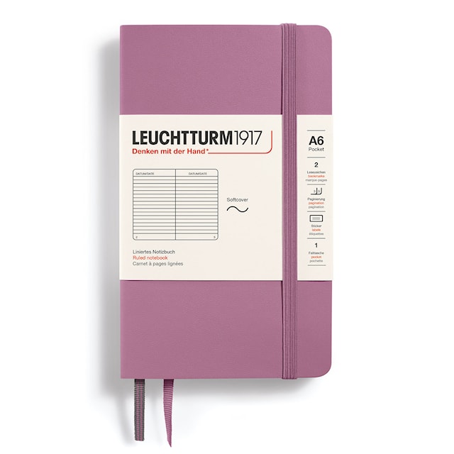 Muistikirja A6 Soft Viivoitettu Dusty Rose Leuchtturm 1917