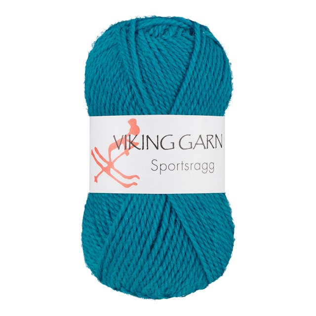 Sportsragg Garn Ullmix 50 g Turkos 529 Viking Garn