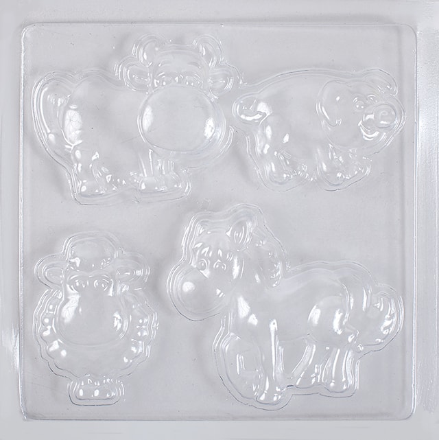 Tuotekuva 2 - Kipsimuotti Maatilan eläimet 4 aihetta Playbox