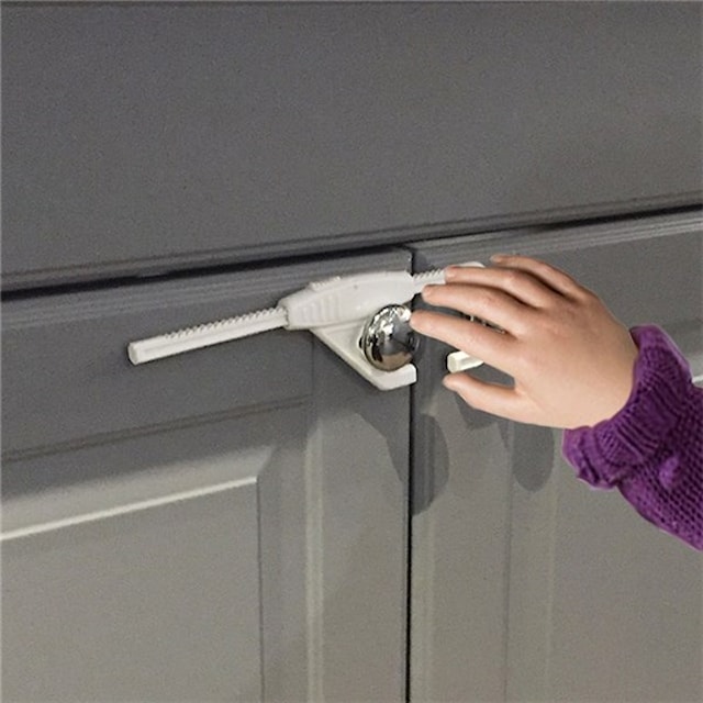 Tuotekuva 5 - Skjutlås/Dubbellås 2-Pack Vit BabyDan