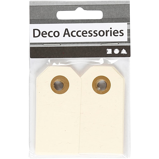 Produktbild 2 för Etikett Manillamärken Råvit 3x6 cm 30-pack