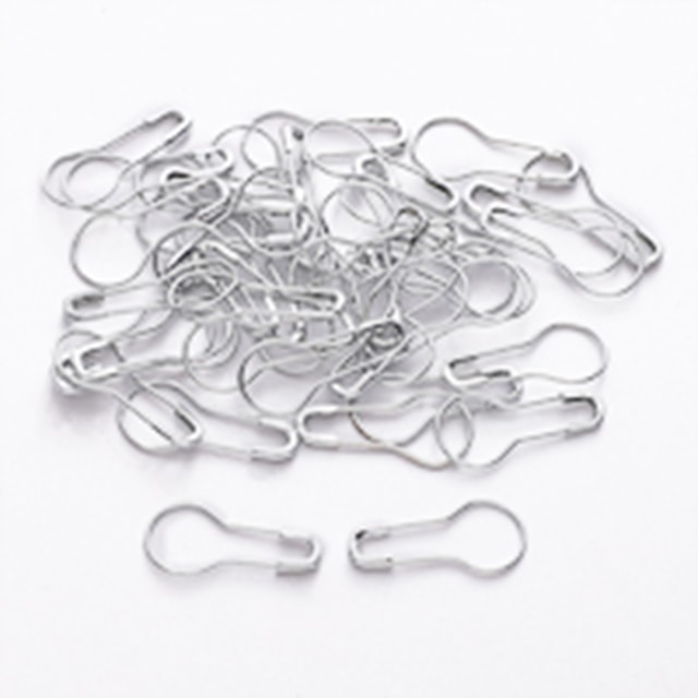 Metalliset silmukkamerkit, 80 kpl, hopea