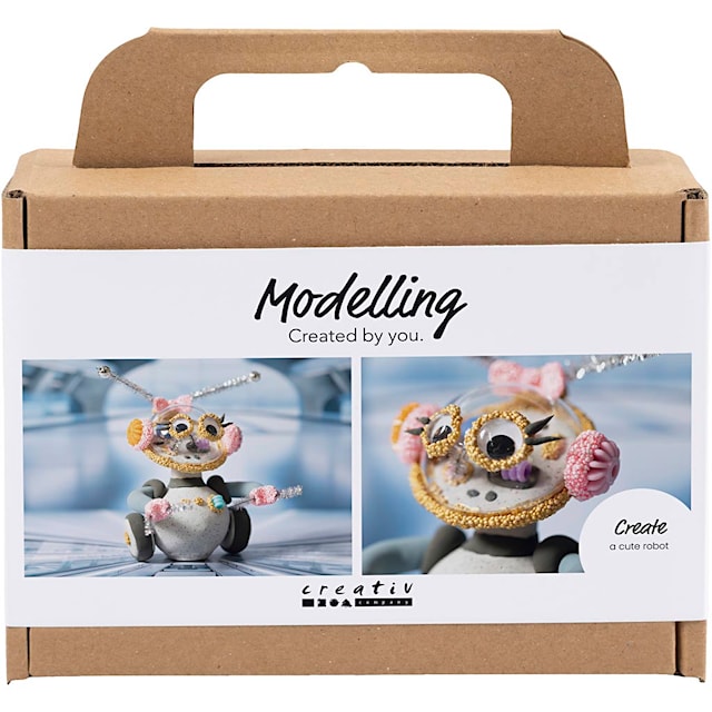 Produktbild 1 för Mini DIY Kit Modellera - Robot Rosa Creativ Company