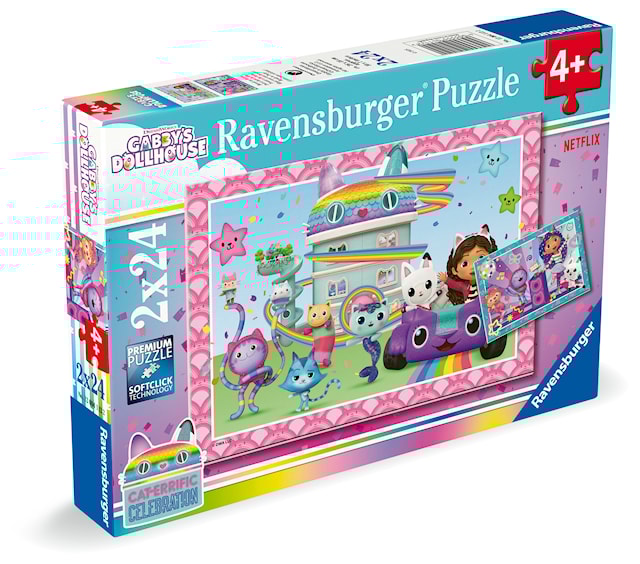 Produktbilde 4 for Gabby's Dollhouse Puslespill 2x24 brikker, Ravensburger