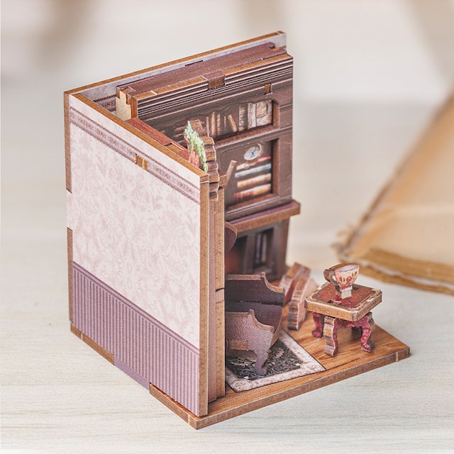 Tuotekuva 5 - Book Nook: Mini DIY Magnetic Library 1 -magneetti, Caratem