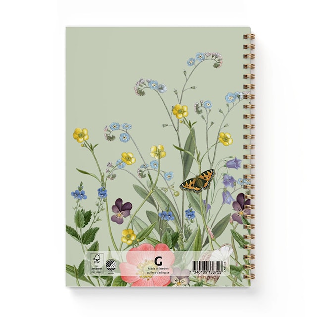 Produktbild 3 för Anteckningsbok A5 Sommaräng grön