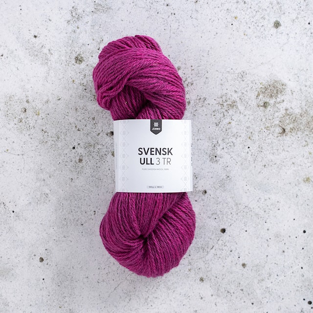 Svensk Ull 3 tr 100 g Fireweed Pink 026 Järbo