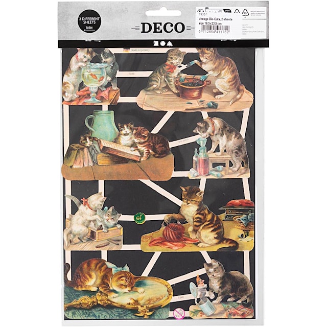 Produktbilde 4 for Glansbilder, katter, ark 16,5x23,5 cm, 2 ark/ 1 pk.