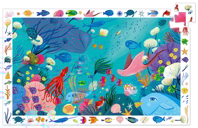 Produktbilde 1 for Puslespill 54 brikker med undervannsmotiv, Djeco