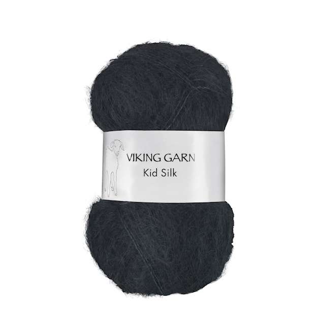 Kid/Silk 25 g Black 303 Viking Garn