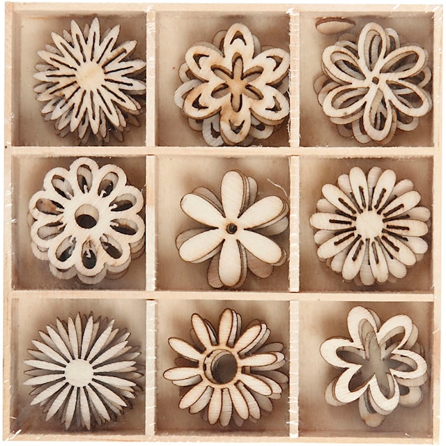 Produktbilde 1 for Trepynt, blomster, str. 28 mm, 45 stk./ 1 pk.