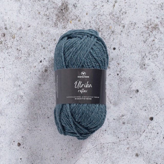 Ulrika Reflex Lanka Villasekoitus 50 g Farkkupetrooli Svarta Fåret
