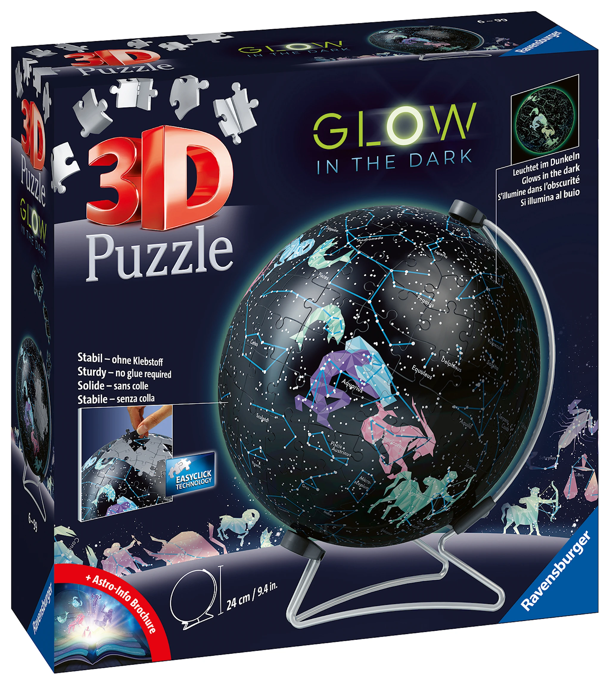 Tuotekuva ille Glow Dark Starglobe, Palapeli 180 palaa, Ravensburger