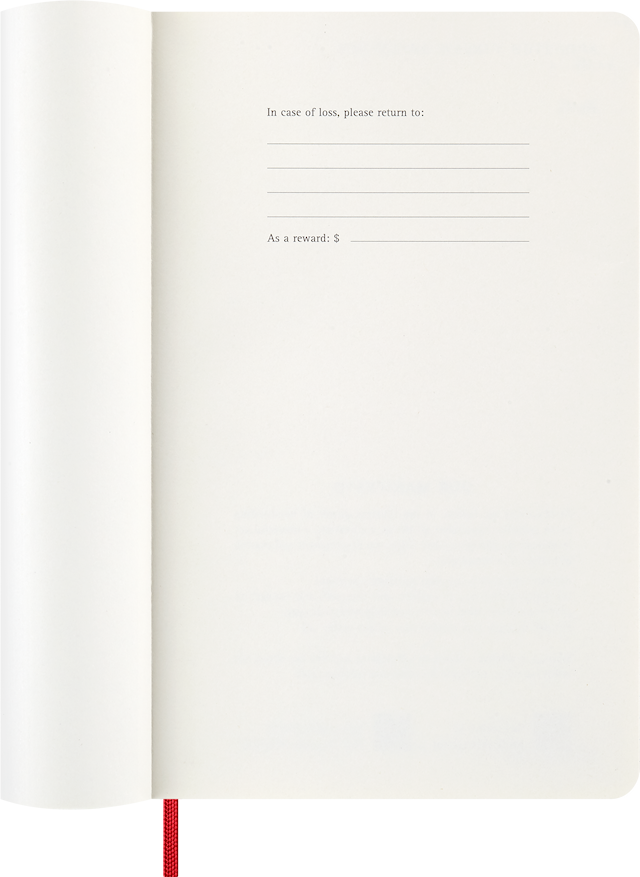 Tuotekuva 5 - Kalenteri 2026 Classic Soft 12M Week Note Large Punainen Moleskine