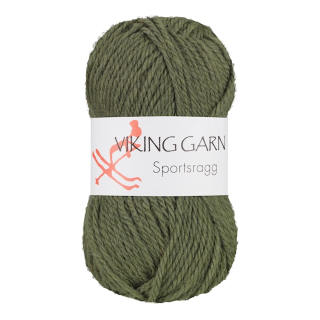 Sportsragg Garn Ullmix 50 g Mörkgrön 532 Viking Garn