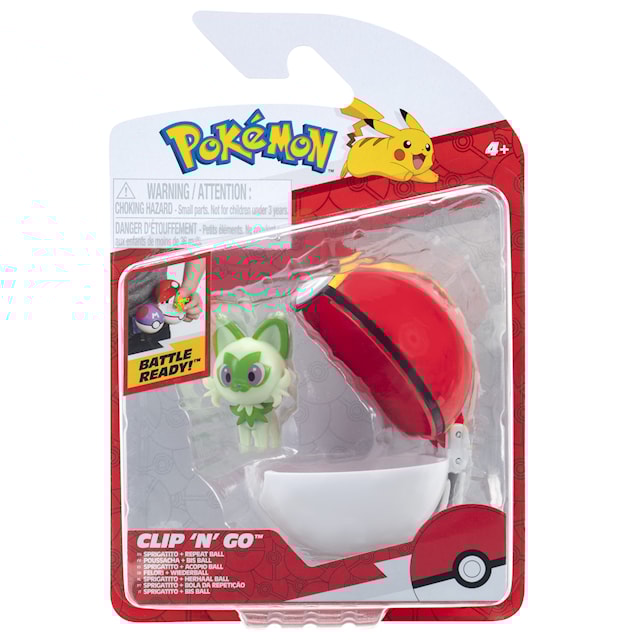 Produktbild 1 för Clip N Go Sprigatito With Repeat Ball Pokémon